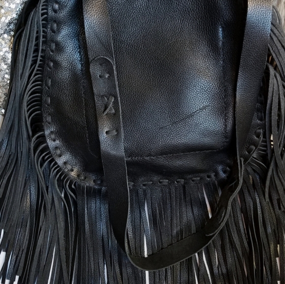 Genuine Leather "Black Motto" Bag - Picture 3 of 6